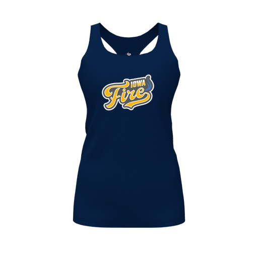 [CUS-DFW-RCBK-PER-NVY-FYS-LOGO1] Racerback Tank Top (Female Youth S, Navy, Logo 1)