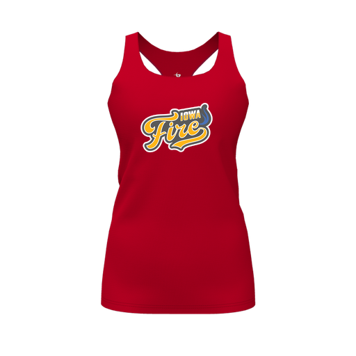 [CUS-DFW-RCBK-PER-RED-FYS-LOGO1] Racerback Tank Top (Female Youth S, Red, Logo 1)