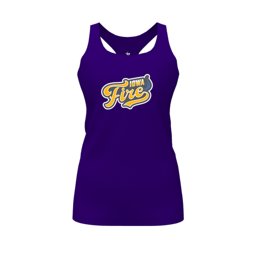 [CUS-DFW-RCBK-PER-PUR-FYS-LOGO1] Racerback Tank Top (Female Youth S, Purple, Logo 1)