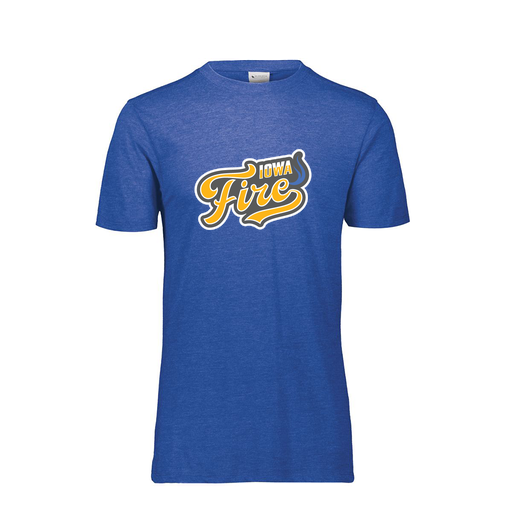 [FTSCUBRY-YS-LOGO1] Decker Youth Tri-Blend T-Shirt - Short Sleeve (Youth S, Royal, Logo 1)
