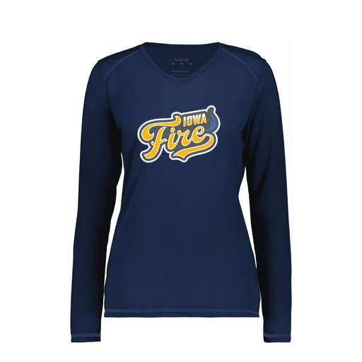 [6847.065.XS-LOGO1] Women's SoftTouch Long Sleeve (Female Adult XS, Navy, Logo 1)