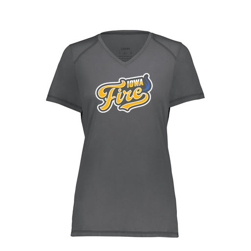 [6844.98D.XS-LOGO1] Women's SoftTouch Short Sleeve (Female Adult XS, Gray, Logo 1)