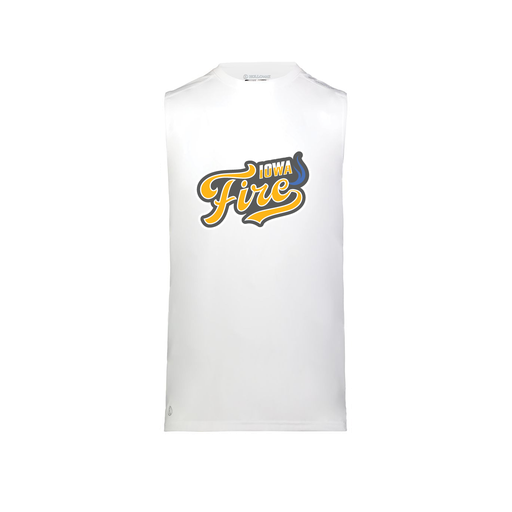 [222593.005.S-LOGO1] Men's CoolDry TankTop (Adult S, White, Logo 1)