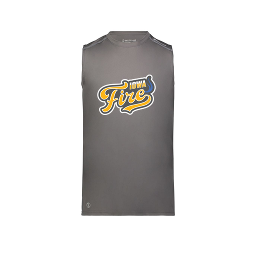 [222593.98D.S-LOGO1] Men's CoolDry TankTop (Adult S, Gray, Logo 1)