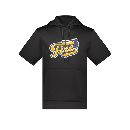 [6871.080.S-LOGO1] Men's Dri Fit Short Sleeve Hoodie (Adult S, Black, Logo 1)