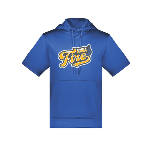 [6871.060.S-LOGO1] Men's Dri Fit Short Sleeve Hoodie (Adult S, Royal, Logo 1)