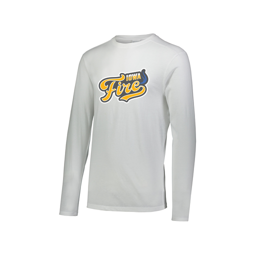 [FTLCUBWH-AXS-LOGO1] Decker Men's Tri-Blend T-Shirt - Long Sleeve (Adult XS, White, Logo 1)