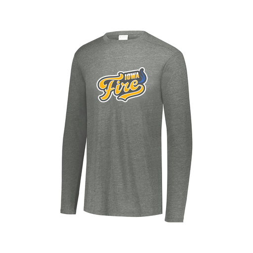 [FTLCUBGY-AXS-LOGO1] Decker Men's Tri-Blend T-Shirt - Long Sleeve (Adult XS, Gray, Logo 1)