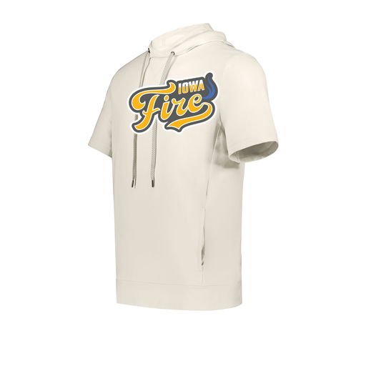 [222505.907.S-LOGO1] Men's Venturs Soft Knit Short Sleeve Hoodie (Adult S, White, Logo 1)
