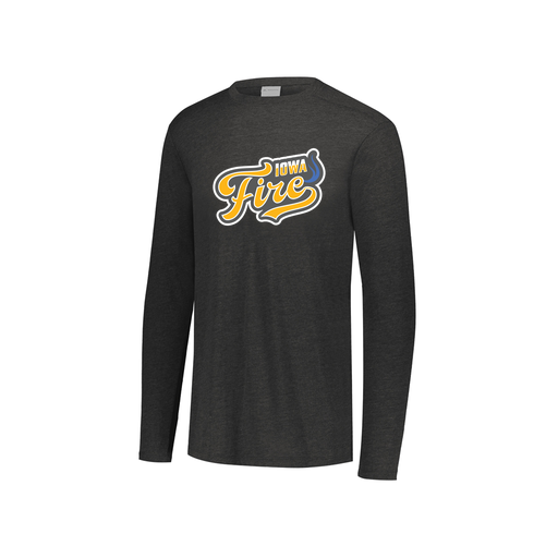 [FTLCUBBK-YS-LOGO1] Decker Youth Tri-Blend T-Shirt - Long Sleeve (Youth S, Black, Logo 1)