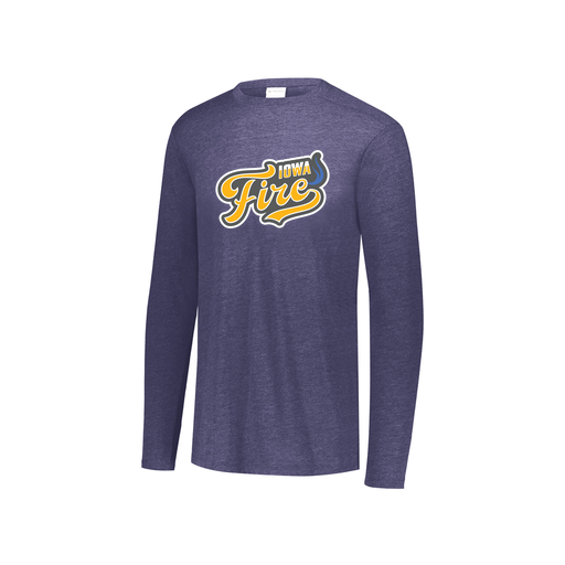 [3076.72N.S-LOGO1] Youth LS Ultra-blend T-Shirt (Youth S, Navy, Logo 1)