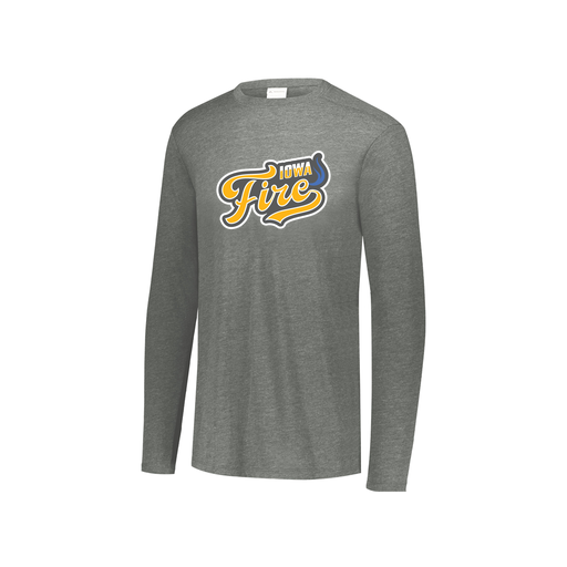 [FTLCUBGY-YS-LOGO1] Decker Youth Tri-Blend T-Shirt - Long Sleeve (Youth S, Gray, Logo 1)