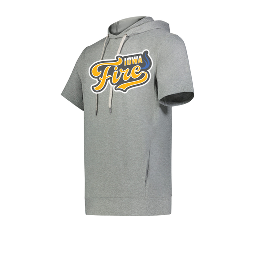 [222605-SIL-YS-LOGO1] YOUTH VENTURA SOFT KNIT SHORT SLEEVE HOODIE (Youth S, Silver, Logo 1)