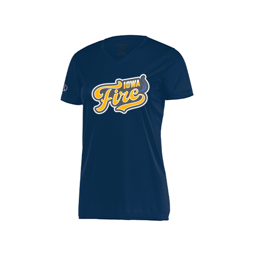 [222820.065.S-LOGO1] Ladies Movement Dri Fit Shirt (Female Adult S, Navy, Logo 1)