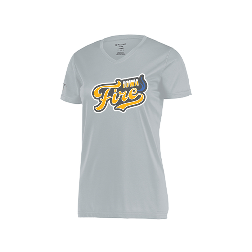 [222820.099.S-LOGO1] Ladies Movement Dri Fit Shirt (Female Adult S, Silver, Logo 1)